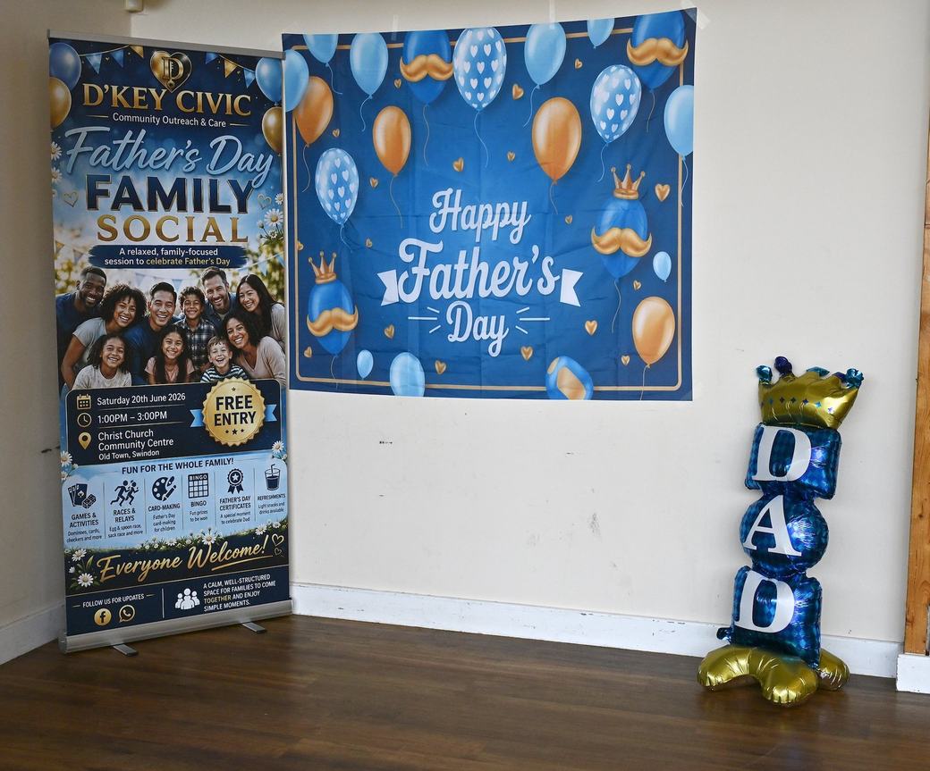 D’Key Civic Father’s Day Family Social backdrop and decorations