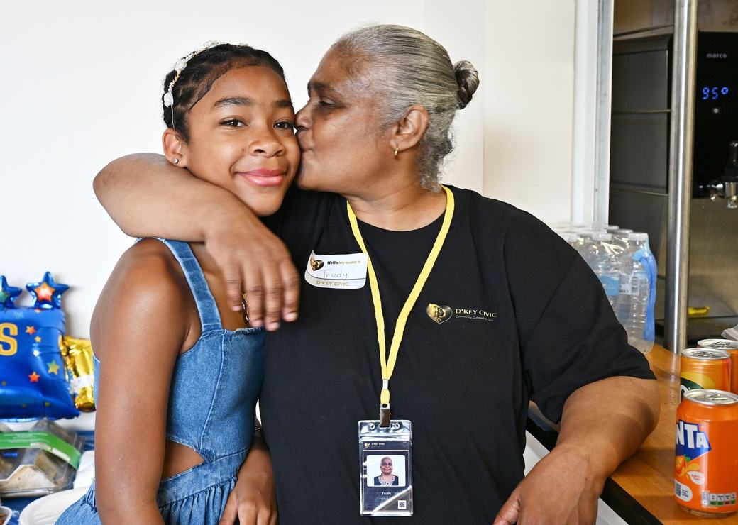 Intergenerational family moment at the Father’s Day Family Social