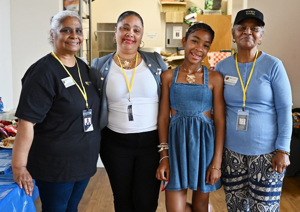 D’Key Civic volunteer and family support team at the event